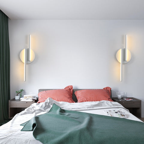 Lampada da parete a LED moderna per interni, applique in alluminio per soggiorno corridoio bagno scala luce notturna (bianca) luce calda 3000K