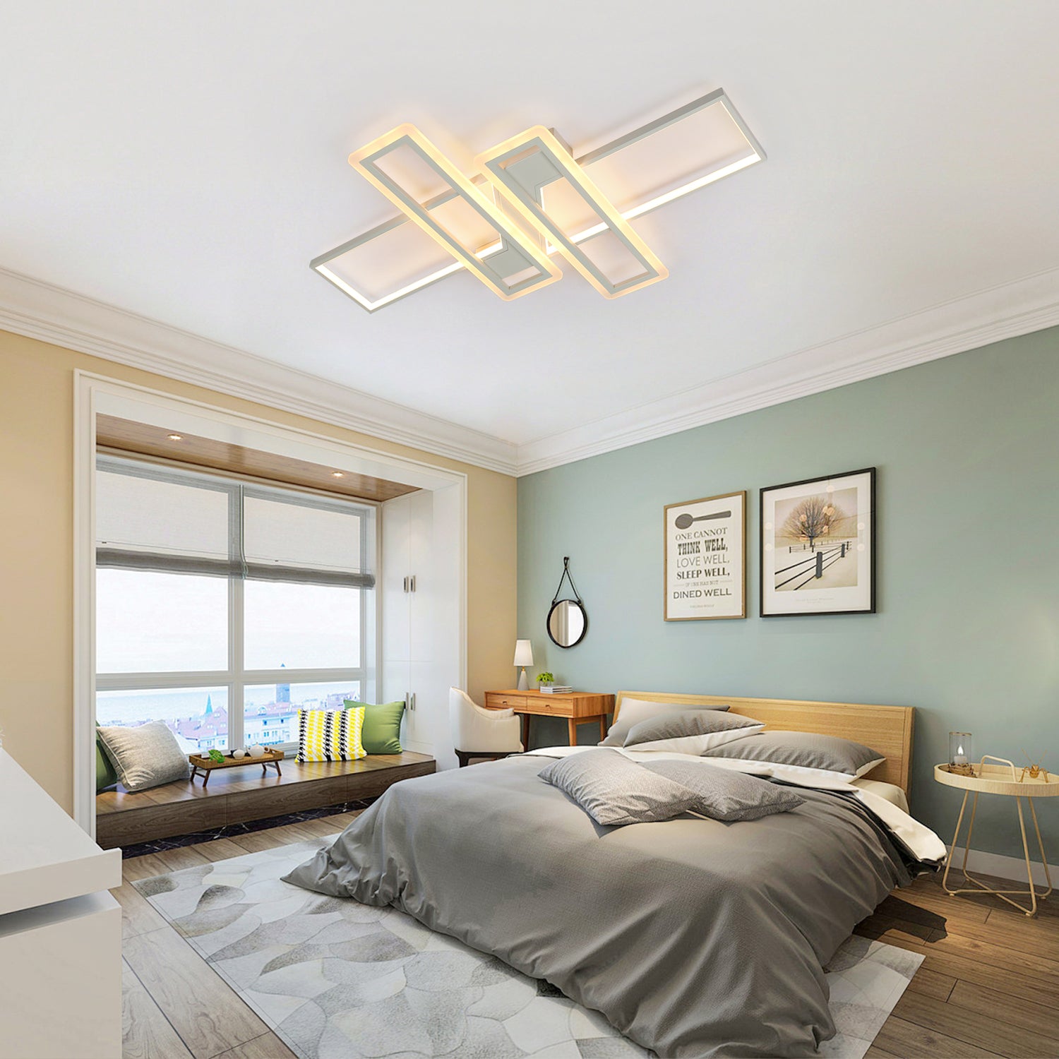 Trio Lighting Plafoniera a LED Indira, dimmerabile, Alluminio / Grigio / Zincato, Soggiorno / Sala da pranzo, Metallo, Moderno, Plafoniera LED Trio Lighting Plafoniera a LED Indira, dimmerabile, Alluminio / Grigio / Zincato, Soggiorno / Sala da pranzo, Metallo, Moderno, Plafoniera LED