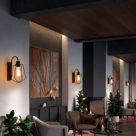 Lampada da parete vintage per interni, lampada da parete industriale E27 per corridoio bar, adatta per camere da letto, ristoranti, caffè, corridoi