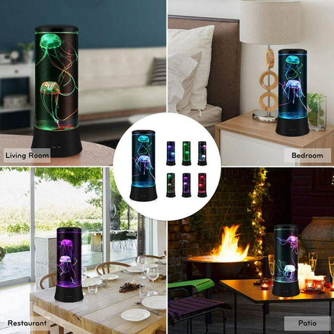 Novità lampada lava a LED con meduse - 7 colori - lampada d'atmosfera in stile acquario