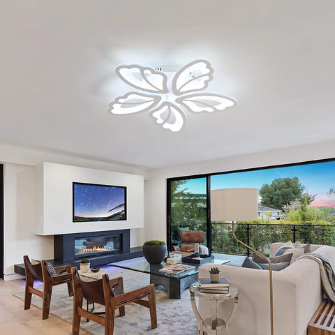 Plafoniere a LED, lampada da soffitto moderna da 36 W, luce bianca fredda 3500LM 6000K per soggiorno, camera da letto e corridoio (5 plafoniere in acrilico)