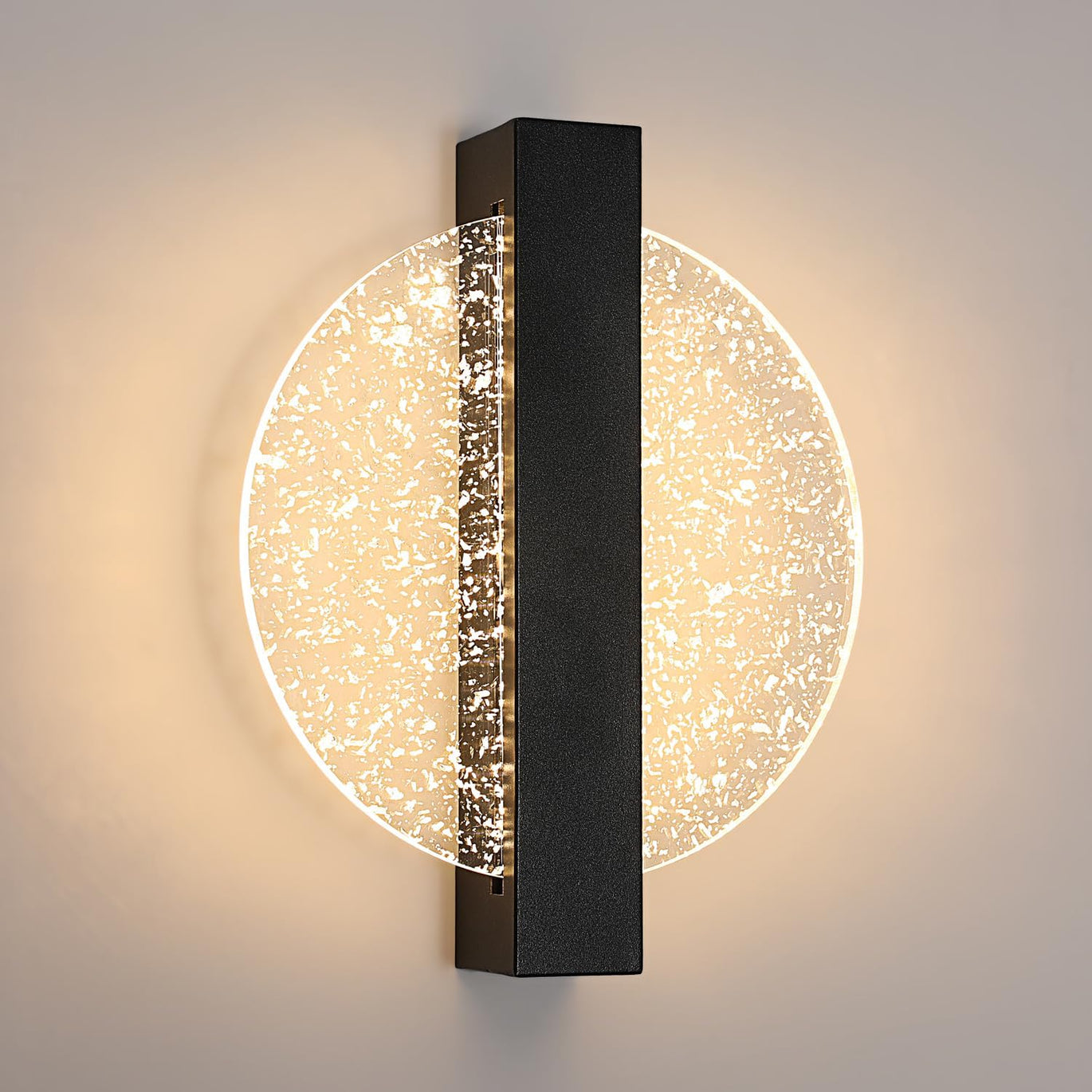 Applique LED Rotonda 24W Da Parete Interno – 3 Temperature Di Colore, Design Moderno In Metallo E Acrilico Per Soggiorno, Camera E Scale