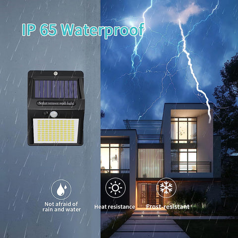 4 pezzi lampada da parete solare per esterni 220 LED sensore di movimento lampada da parete a LED per cortile giardino corridoio terrazza vicino muro percorso patio villa 