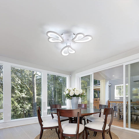 Plafoniera LED 45W, Lampada da soffitto LED 4050LM 6500K per Bagno Cucina Soggiorno Camera da letto Balcone Garage