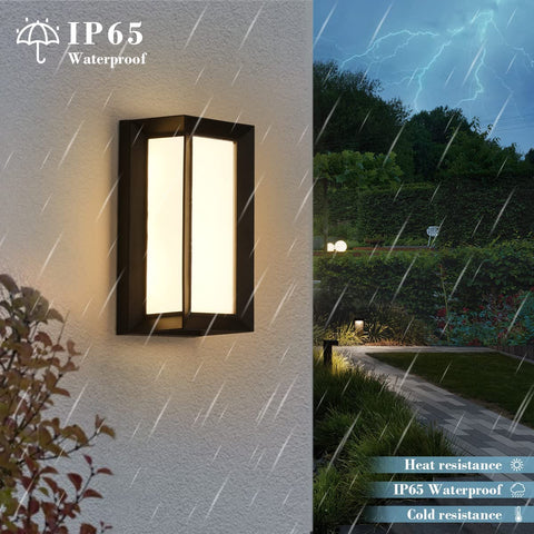 Applique da esterno a LED da 18 W, lampada da parete impermeabile IP65, illuminazione moderna bianco neutro 4000 K per cortile, giardino, terrazza, corridoio, sentiero, patio, villa - Illuminazione per esterni