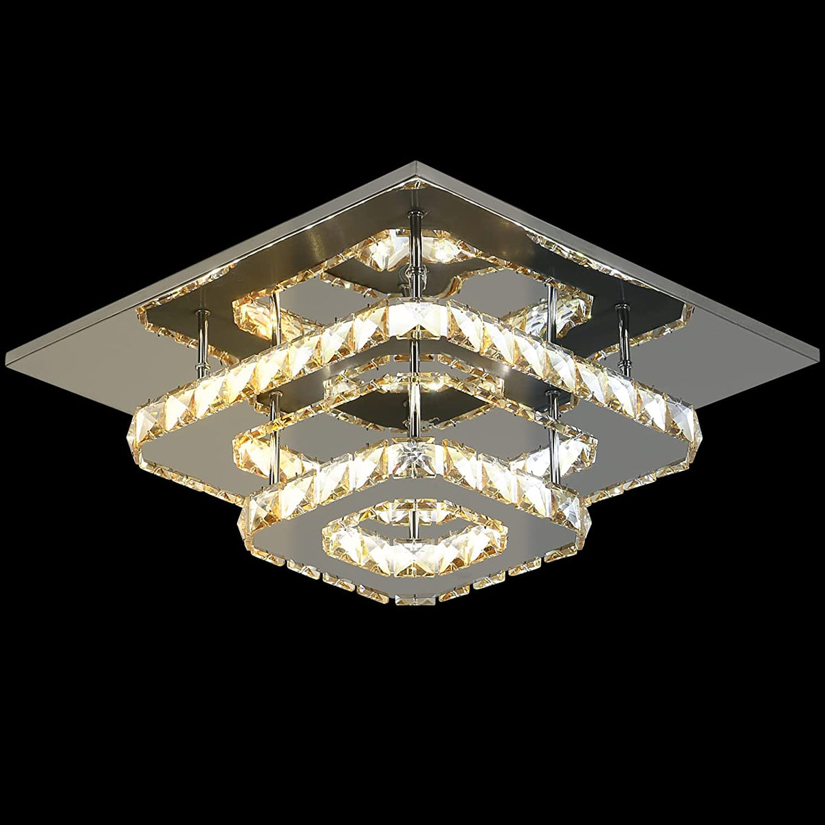 Plafonnier LED moderne cristal 30W 