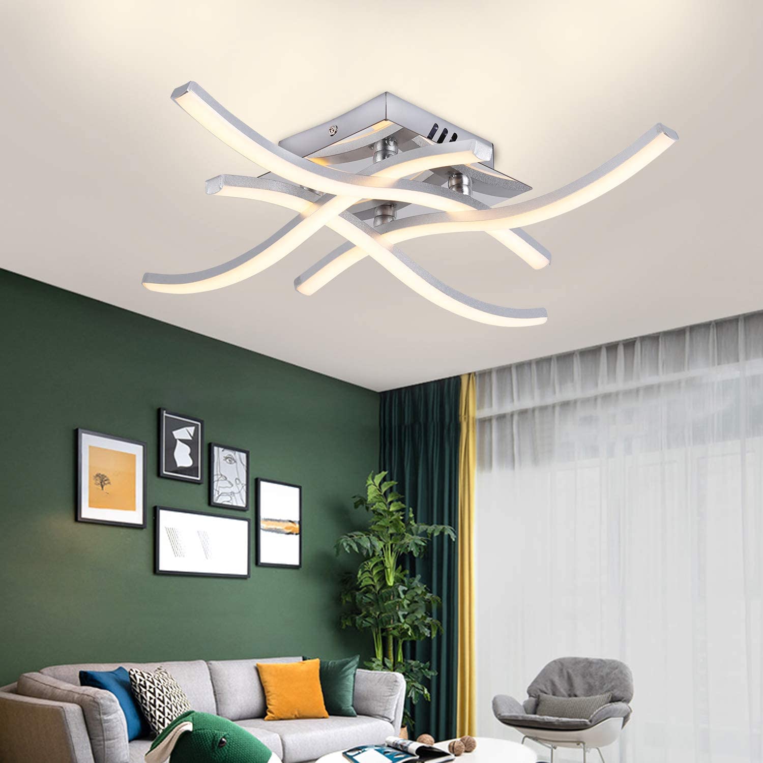 GOECO Plafonnier LED Design Moderne  4500K 24W