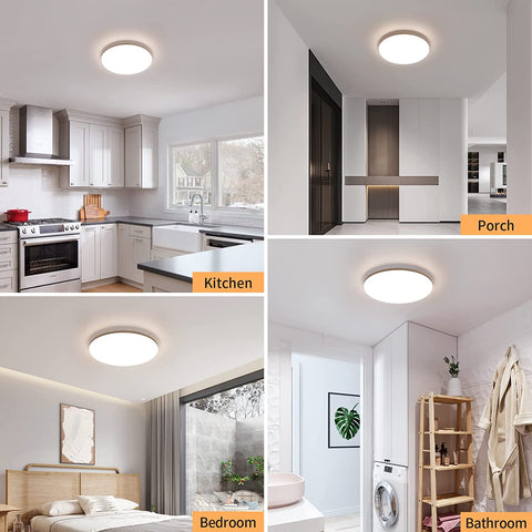 Plafoniera LED, Plafoniera Moderna 36W 3200LM, Plafoniera LED Rotonda Ultra Sottile per Bagno Cucina Camera da Letto Corridoio Balcone, Ø23*H4cm, 4000K Bianco Naturale