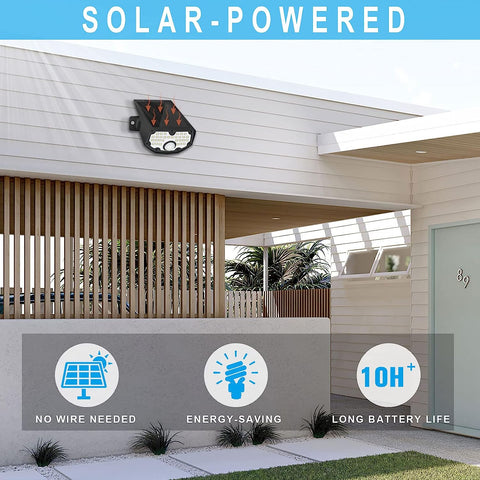 Lampada da parete a LED con sensore di movimento esterno a luce solare 6000K per cortile giardino corridoio terrazza vicino al muro percorso patio villa