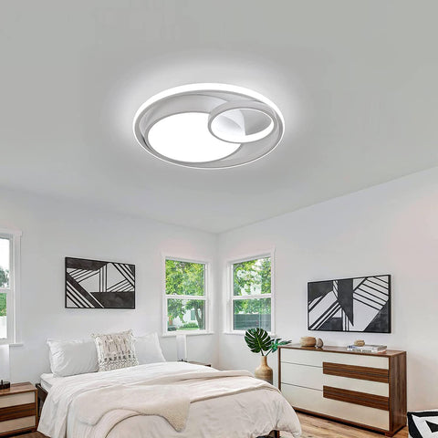 Plafoniera LED, Lampada da soffitto 50W 5600lm, Plafoniera moderna LED per camera da letto Soggiorno Corridoio Ufficio Bagno Cucina Luce bianca fredda 6000K