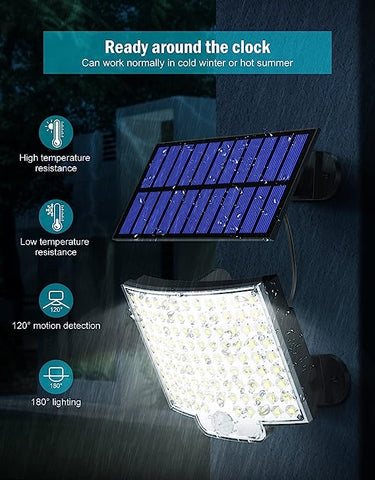 Lampada da parete solare con sensore di movimento per esterni Lampada da parete a LED per cortile giardino corridoio terrazza vicino muro percorso patio villa