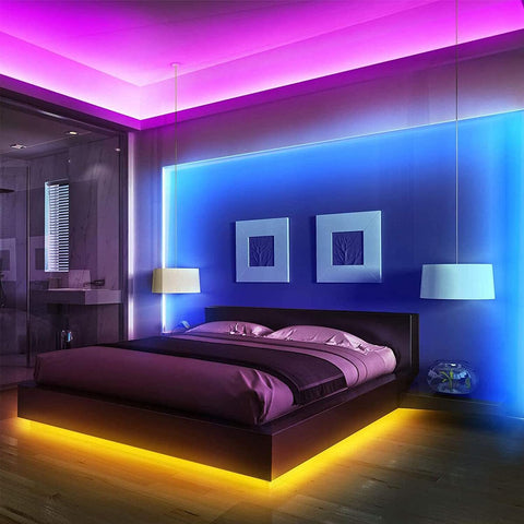 Striscia LED WiFi 10M Striscia LED APP, Sincronizzazione camera da letto LED con musica, Luce LED multicolore con telecomando per camera da letto, cucina, TV, feste