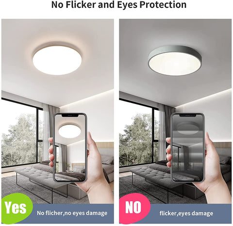 Plafoniera LED, Plafoniera Moderna 36W 3200LM, Plafoniera LED Rotonda Ultra Sottile per Bagno Cucina Camera da Letto Corridoio Balcone, Ø23*H4cm, 4000K Bianco Naturale