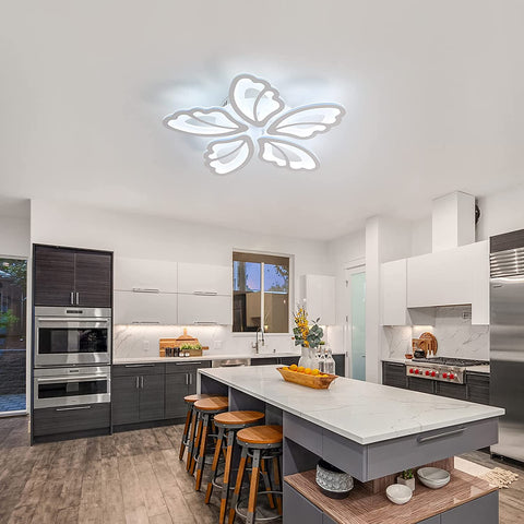 Plafoniere a LED, lampada da soffitto moderna da 36 W, luce bianca fredda 3500LM 6000K per soggiorno, camera da letto e corridoio (5 plafoniere in acrilico)