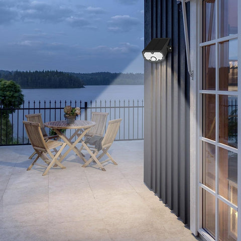 Lampada da parete a LED con sensore di movimento esterno a luce solare 6000K per cortile giardino corridoio terrazza vicino al muro percorso patio villa