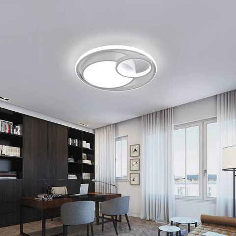 Plafoniera LED, Lampada da soffitto 50W 5600lm, Plafoniera moderna LED per camera da letto Soggiorno Corridoio Ufficio Bagno Cucina Luce bianca fredda 6000K