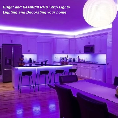 Striscia LED WiFi 10M Striscia LED APP, Sincronizzazione camera da letto LED con musica, Luce LED multicolore con telecomando per camera da letto, cucina, TV, feste