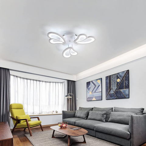 Plafoniera LED 45W, Lampada da soffitto LED 4050LM 6500K per Bagno Cucina Soggiorno Camera da letto Balcone Garage