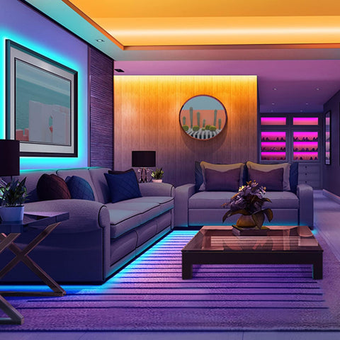 Striscia LED WiFi intelligente 5m Controllo app 5050 RGB, Striscia luminosa flessibile multicolore impermeabile IP65 con telecomando per cucina domestica Televisione Camera da letto Decorazione festiva per feste 