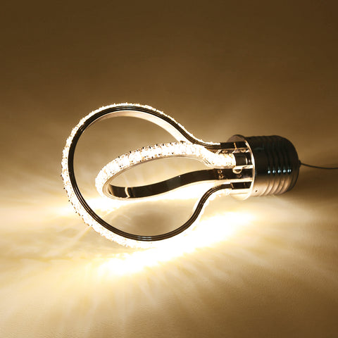 Lampadario moderno, plafoniera a LED in cristallo da 21 W e 3000 K, lampada a sospensione in alluminio per camera da letto, cucina, sala da pranzo, bancone bar, corridoio, sala espositiva, altezza regolabile.