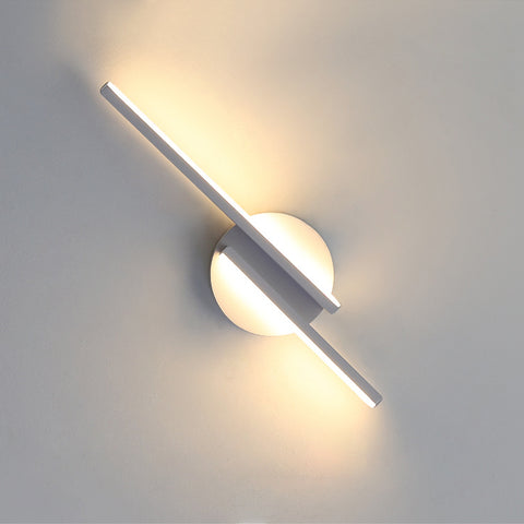 Lampada da parete a LED moderna per interni, applique in alluminio per soggiorno corridoio bagno scala luce notturna (bianca) luce calda 3000K