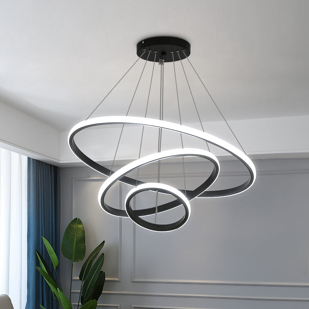 Suspension Moderne Plafonnier LED Lustre Aluminium LED 76W