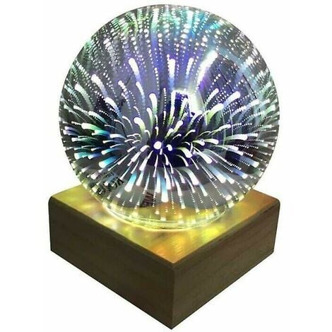 (Fuochi d'artificio) Farfalla 3D LED Luce notturna Proiettore USB Lampada a sfera magica Fuochi d'artificio Decorazioni per la casa
