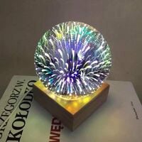 (Fuochi d'artificio) Farfalla 3D LED Luce notturna Proiettore USB Lampada a sfera magica Fuochi d'artificio Decorazioni per la casa