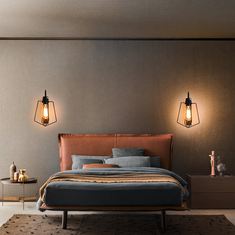 Lampada da parete vintage per interni, lampada da parete industriale E27 per corridoio bar, adatta per camere da letto, ristoranti, caffè, corridoi