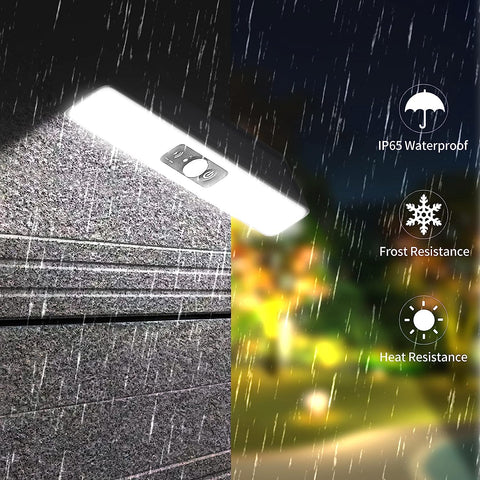 Lampada da parete a LED con sensore di movimento per esterni a luce solare Bianco freddo 6000K per cortile giardino corridoio terrazza vicino al muro percorso patio villa