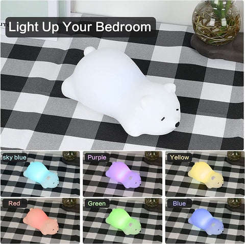 Luce notturna per bambini Luce notturna per bambini, Luce notturna per bambini Luce notturna per bambini ricaricabile tramite USB, Lampada da comodino portatile a LED per bambini Lampada da comodino per ragazzo in silicone Regalo per bambina