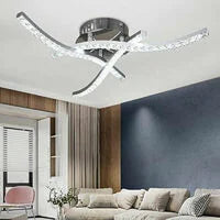 Plafoniera a LED, plafoniera a forma di onda, plafoniera in cristallo, luce bianca neutra 4000K, 21W, lampadario moderno a LED per camera da letto, soggiorno, ristorante