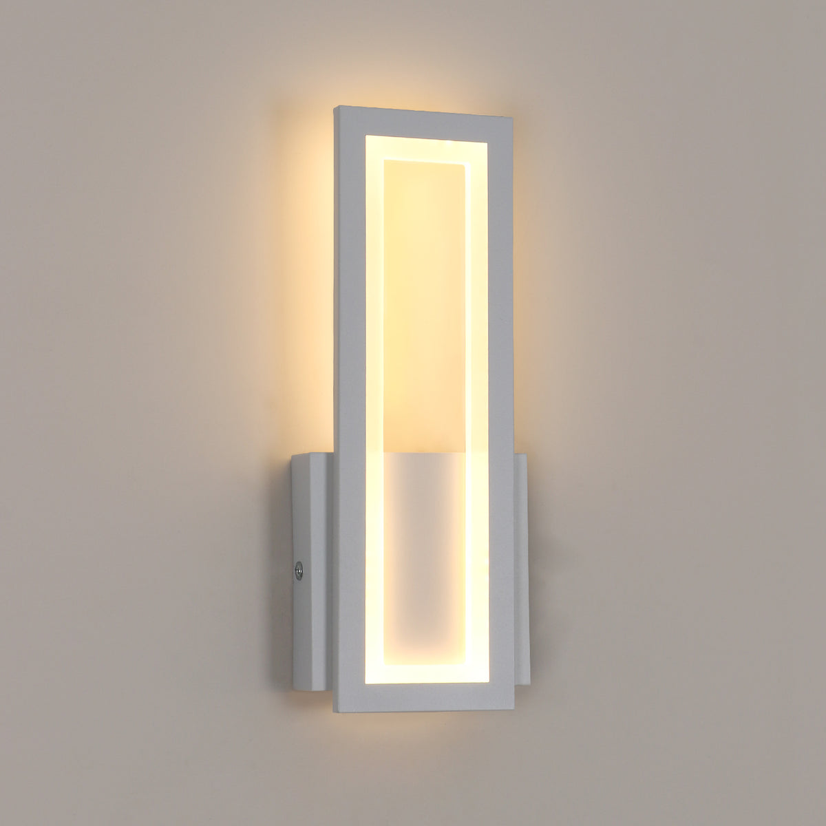 Lampada da parete a LED per interni, Lampada da parete a LED quadrata semplice da 16 W, Lampada da parete con illuminazione a LED per decorazione moderna per soggiorno, camera da letto, Luce calda 3000K Colore bianco 