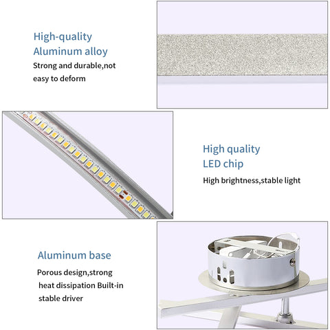 Plafoniera a LED dimmerabile, plafoniera con telecomando, lampadario dal design moderno ondulato da 18 W per corridoio camera da letto soggiorno