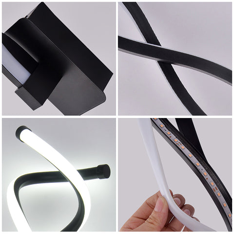 Lampada da parete a LED, lampada da comodino da 13 W, lampada da parete in alluminio per corridoio delle scale del soggiorno della camera da letto