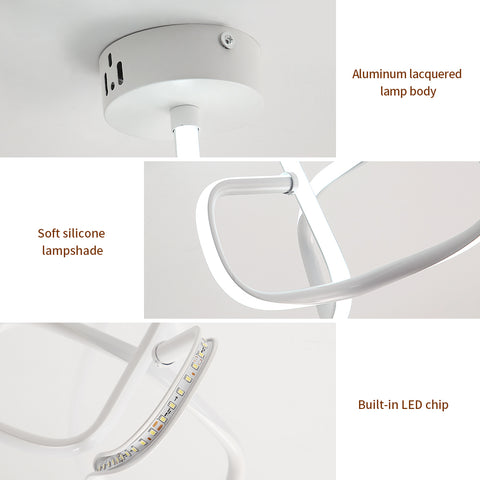 Plafoniera a LED da 16 W, moderna lampada da soffitto in metallo acrilico e alluminio, luce bianca 6000 K, moderna plafoniera a LED per soggiorno, camera da letto e cucina.