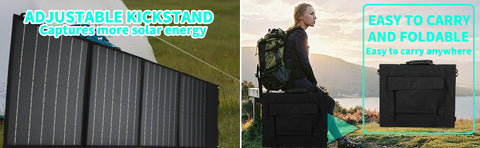Titolo ottimizzato in francese: caricatore solare pieghevole da 100 W, 18 V, borsa portatile per attività all'aperto