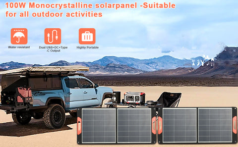 Pannello solare portatile per caricabatterie solare pieghevole da 20 V per centrale elettrica per viaggi in furgone da campeggio all'aperto