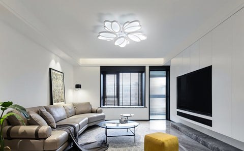 Plafoniera a LED, moderna lampada da soffitto a LED Petal, lampada a sospensione bianca 60W 5600LM, luce bianca 6000K, plafoniera a LED per soggiorno, cucina, camera da letto, sala da pranzo, Ø63cm 