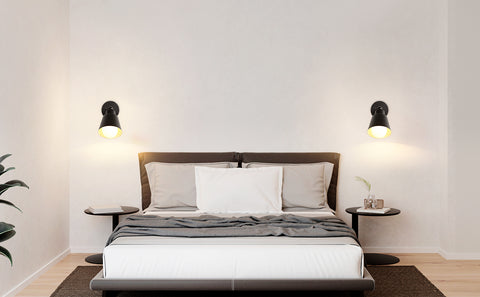 Lampade da parete per interni retrò, lampada da parete industriale vintage E27, faretti da parete in metallo e legno per camera da letto, balcone, corridoio, cucina, scale (nero)