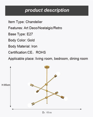 Lampadario moderno a soffitto con regolazione girevole Lampada a sospensione a fagiolo magico nordico per soggiorno, sala da pranzo, camera da letto, decorazioni per la casa