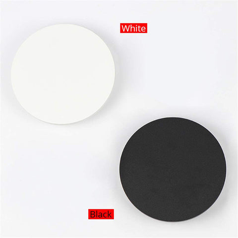 Lampada da parete a LED Interruttore tattile Illuminazione da interni per camera da letto Soggiorno Comodino rotondo Decorazione per luci scale Bianco