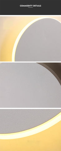 Lampada da parete a LED Interruttore tattile Illuminazione da interno per camera da letto Soggiorno Comodino rotondo Luce per scale Decorazione domestica Apparecchio in alluminio Nero