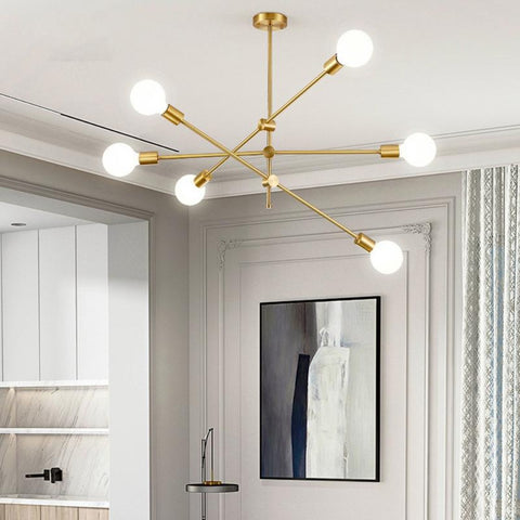 Lampadario moderno a soffitto con regolazione girevole Lampada a sospensione a fagiolo magico nordico per soggiorno, sala da pranzo, camera da letto, decorazioni per la casa