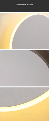 Lampada da parete a LED Interruttore tattile Illuminazione da interni per camera da letto Soggiorno Comodino rotondo Decorazione per luci scale Bianco