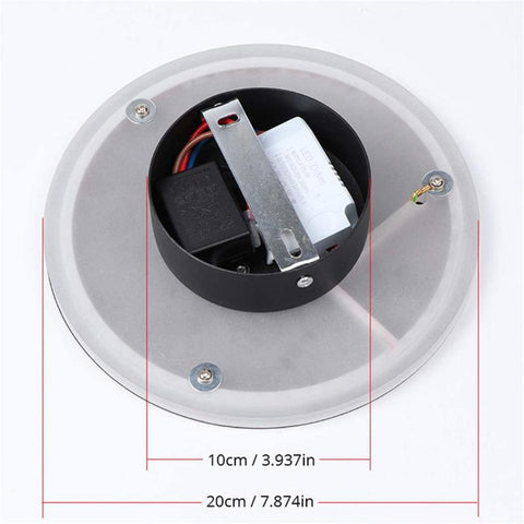 Lampada da parete a LED Interruttore tattile Illuminazione da interno per camera da letto Soggiorno Comodino rotondo Luce per scale Decorazione domestica Apparecchio in alluminio Nero