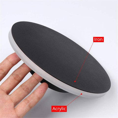 Lampada da parete a LED Interruttore tattile Illuminazione da interno per camera da letto Soggiorno Comodino rotondo Luce per scale Decorazione domestica Apparecchio in alluminio Nero