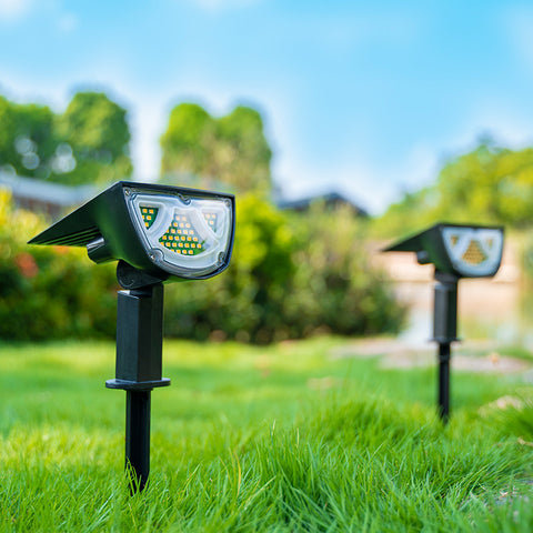 Lampada Solare da Giardino con Sensore di Movimento, Luci Solari per Esterni, Lampada da Parete per Esterni Impermeabile IP65, Luce Solare Super Luminosa 43LED 650lm, Confezione da 2