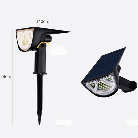 Lampada Solare da Giardino con Sensore di Movimento, Luci Solari per Esterni, Lampada da Parete per Esterni Impermeabile IP65, Luce Solare Super Luminosa 43LED 650lm, Confezione da 2