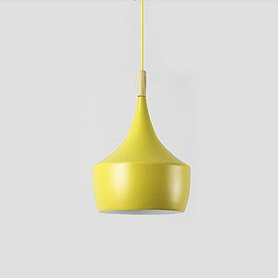 Ristorante moderno Combinazione Lampada a sospensione a soffitto Macaron Testa singola E27 Lampada a sospensione Creative Cafe Lampada a sospensione a soffitto Decorazione Illuminazione Lampadario Giallo senza lampadina